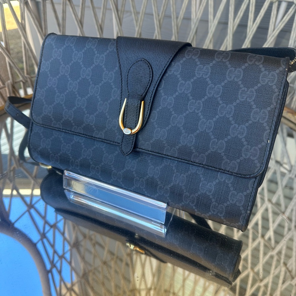 GUCCI BLACK/GRAY CROSSBODY